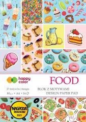 Blok z motywami Food A4 16 ark HAPPY COLOR