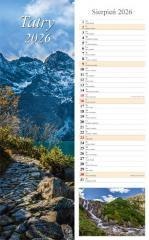 Kalendarz 2026 ścienny pasek Tatry