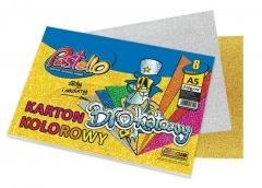 Karton brokat A5 210g 8 kartek mix