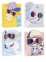 Torebka ozdobna 18x24x8cm hot-stamp mix ROZETTE