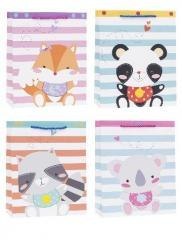 Torebka ozdobna 26x32x10cm hot-stamp mix ROZETTE