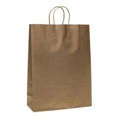 Torebka ozdobna kraft 31x42x12cm ROZETTE