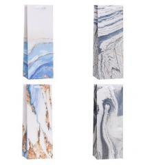 Torebka ozdobna na butelkę 12x36x9cm mix ROZETTE