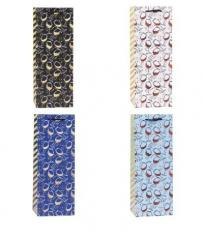 Torebka ozdobna na butelkę 12x36x9cm mix ROZETTE