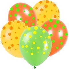 Balony neonowe kropki 28cm 5szt