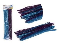 Druciki kreatywne metalik fiolet + niebieski