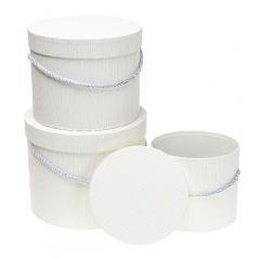 Pudełko Flower Box 3szt biały ROZETTE