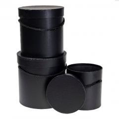 Pudełko Flower Box 3szt czarny ROZETTE