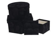 Pudełko Flower Box 3szt czarny ROZETTE