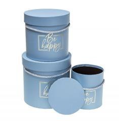 Pudełko Flower Box 3szt niebieski ROZETTE