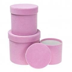 Pudełko Flower Box 3szt różowy ROZETTE