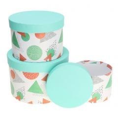 Pudełko Flower Box 3szt zielony ROZETTE