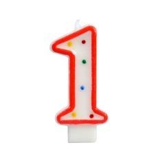 Świeczka cyferka 1 kropki