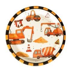 Talerze papierowe plac budowy 8szt