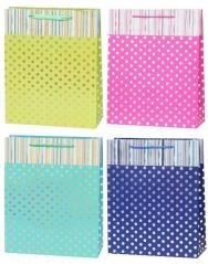 Torebka Lux 30x42x12cm kropki mix ROZETTE