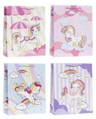 Torebka ozdobna 18x23x8cm hot-stamp mix ROZETTE