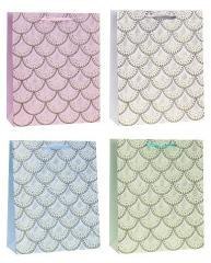 Torebka ozdobna 18x23x8cm hot-stamp mix ROZETTE