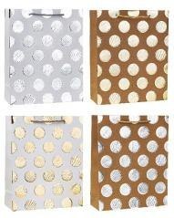 Torebka ozdobna 18x23x8cm hot-stamp mix ROZETTE