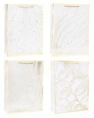 Torebka ozdobna 18x23x8cm hot-stamp mix ROZETTE