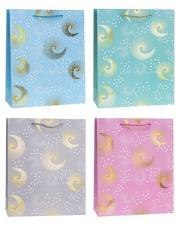 Torebka ozdobna 18x23x8cm hot-stamp mix ROZETTE