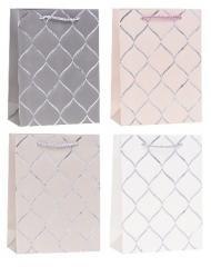 Torebka ozdobna 18x24x8cm hot-stamp mix ROZETTE