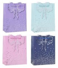 Torebka ozdobna 18x24x8cm hot-stamp mix ROZETTE