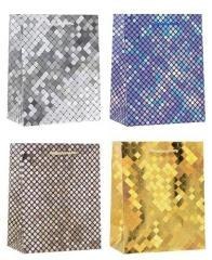 Torebka ozdobna 18x24x8cm hot-stamp mix ROZETTE