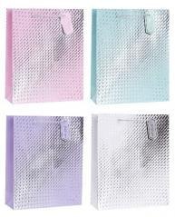 Torebka ozdobna 26x32x10cm hot-stamp mix ROZETTE