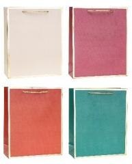 Torebka ozdobna 26x32x10cm hot-stamp mix ROZETTE