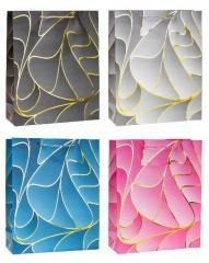 Torebka ozdobna 26x32x10cm hot-stamp mix ROZETTE