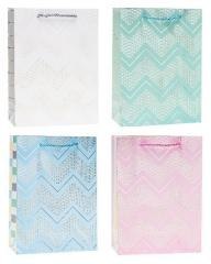 Torebka ozdobna 31x40x12cm hot-stamp mix ROZETTE