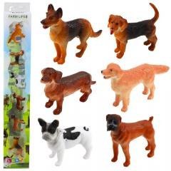 Zestaw mini figurki psy 4cm 6szt