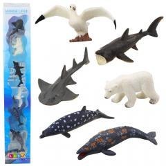 Zestaw mini figurki zwierzęta morskie 6-8cm 6szt