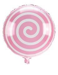 Balon foliowy lizak jasnoróżowy