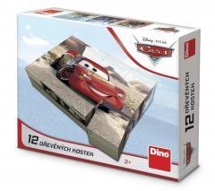 Klocki drewniane Auta Cars 12el