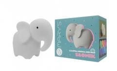 Lampka nocna LED RGB słoń biały z pilotem