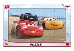 Puzzle 15 ramkowe Auta Cars Wyścig