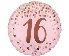 Balon foliowy Pretty pink 16th Birthday 46cm