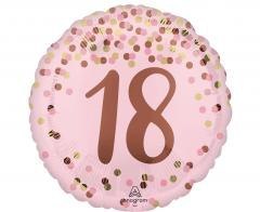 Balon foliowy Pretty pink 18th Birthday 46cm