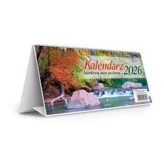 Kalendarz 2026 biurkowy mini poziomy stojący