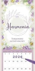 Kalendarz 2026 notatnikowy 46x22cm Harmonia