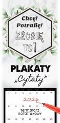 Kalendarz 2026 notatnikowy 46x22cm Plakaty - cytat