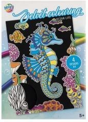 Kolorowanka A4 4 arkusze Velvet Ocean