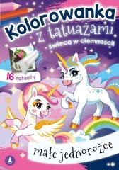 Kolorowanka z tatuażami Małe jednorożce