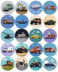 Naklejki motywacyjne środki transportu 25mm