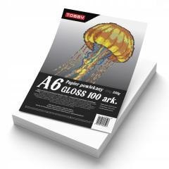 Papier kredowy powlekany A6 350 g/m gloss 100 ark