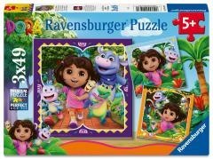 Puzzle dla dzieci 2D: Dora 3x49el