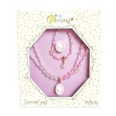 Zestaw biżuterii w opakowaniu prezentowym biały