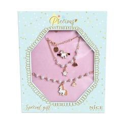 Zestaw biżuterii w opakowaniu prezentowym niebiesk