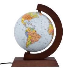 Globus polityczny drewniana opr. podświet. 25cm SK